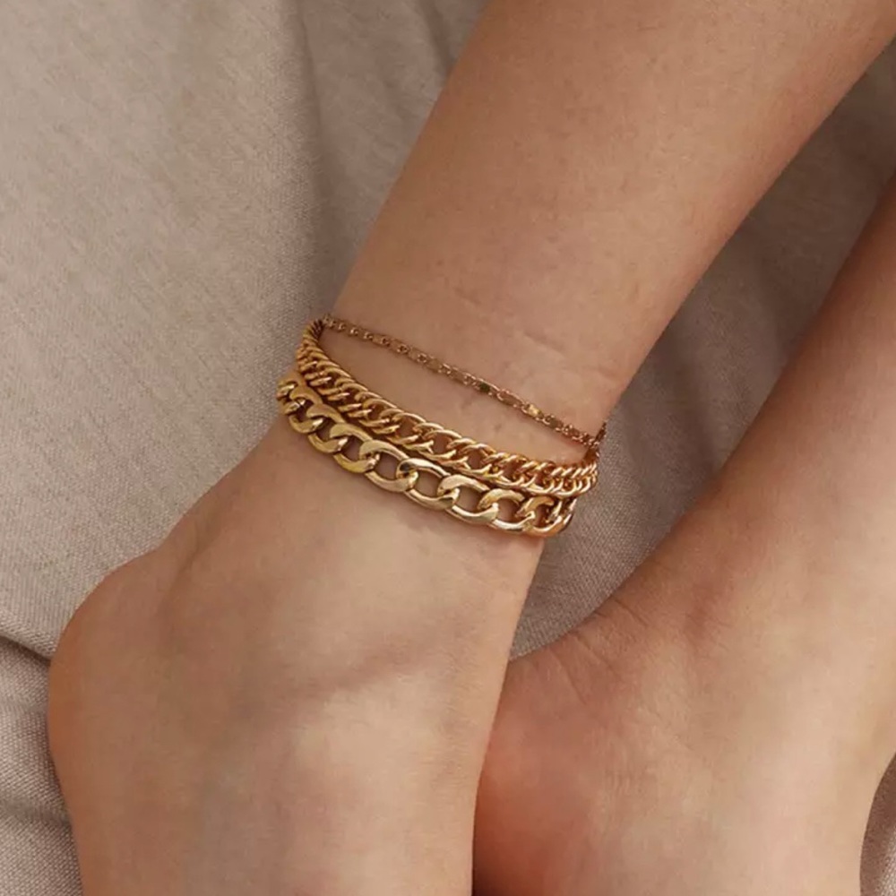 Diverse Gold Chain Anklet